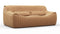 Sandra - Sandra Two Seater Sofa, Camel Premium Leather