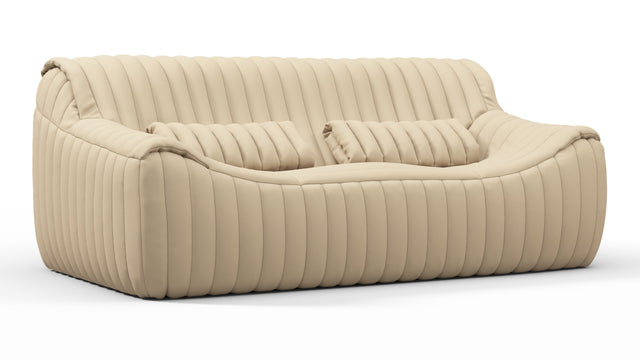 Sandra - Sandra Two Seater Sofa, Alabaster Vegan Leather