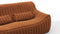 Sandra - Sandra Two Seater Sofa, Burnt Orange Vegan Suede