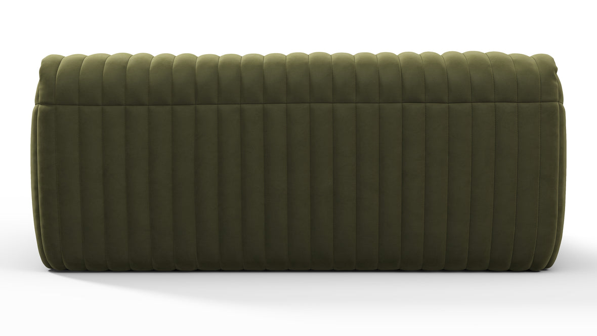 Sandra - Sandra Two Seater Sofa, Olive Green Velvet