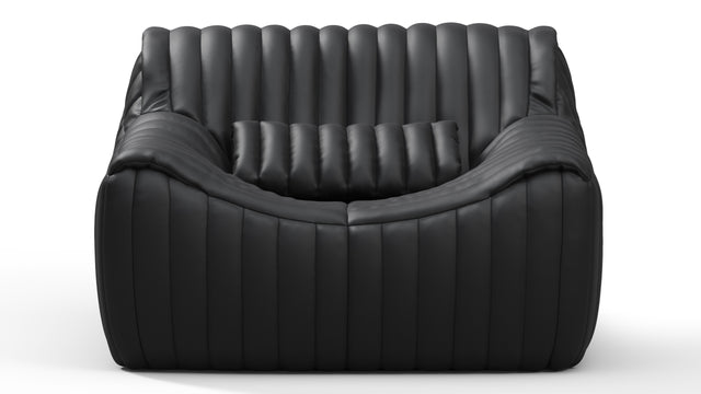 Sandra - Sandra Lounge Chair, Black Vegan Leather