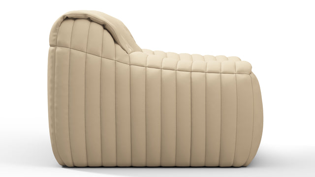 Sandra - Sandra Lounge Chair, Alabaster Vegan Leather