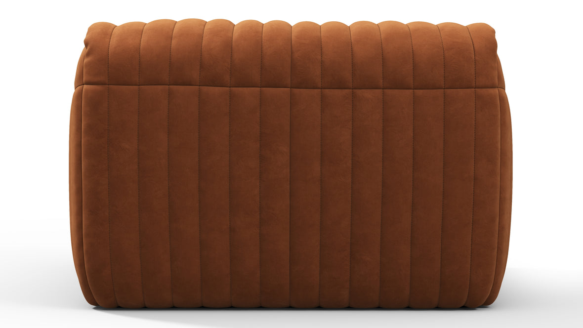 Sandra - Sandra Lounge Chair, Burnt Orange Vegan Suede