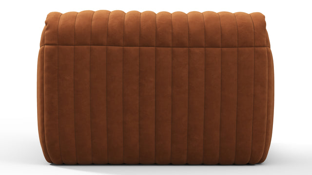 Sandra - Sandra Lounge Chair, Burnt Orange Vegan Suede