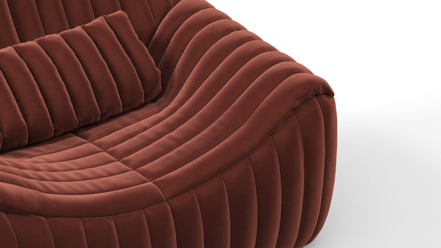 Sandra - Sandra Lounge Chair, Burgundy Velvet