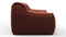 Sandra - Sandra Three Seater Sofa, Burgundy Velvet