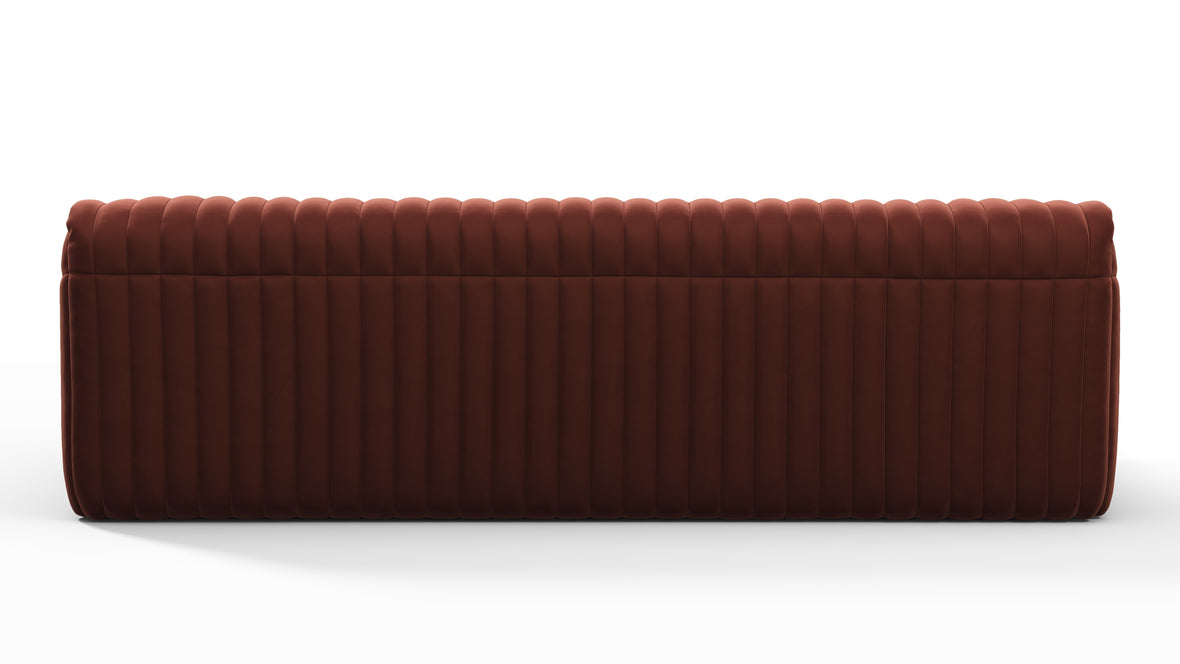 Sandra - Sandra Three Seater Sofa, Burgundy Velvet