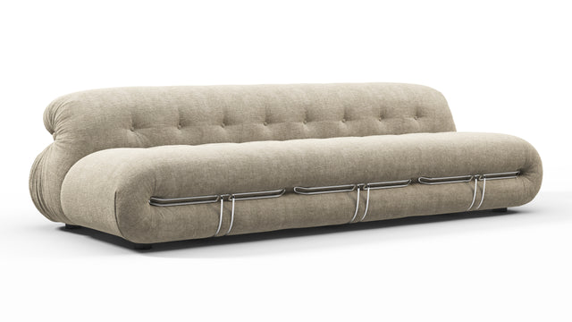 Soriana - Soriana Three Seater Sofa, Beige Gray Chenille