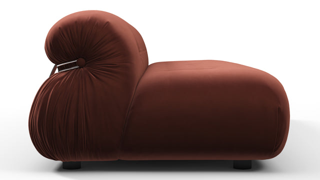 Soriana - Soriana Three Seater Sofa, Burgundy Velvet