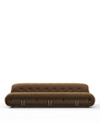 3 Seaters Soriana Three Seater Sofa, Brown Vegan Suede