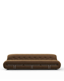 Soriana - Soriana Three Seater Sofa, Brown Vegan Suede | FINAL SALE