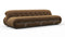 Soriana - Soriana Three Seater Sofa, Brown Vegan Suede