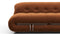 Soriana - Soriana Three Seater Sofa, Burnt Orange Vegan Suede