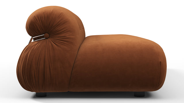 Soriana - Soriana Three Seater Sofa, Burnt Orange Vegan Suede