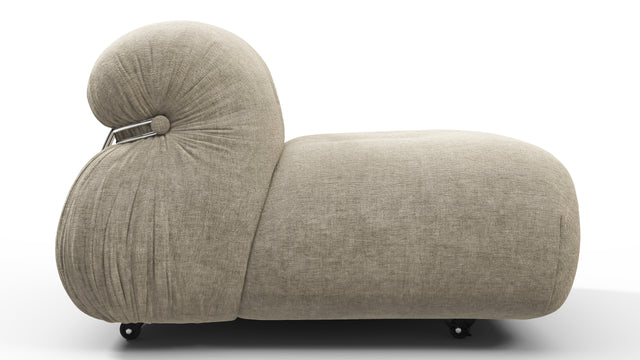 Soriana - Soriana Lounge Chair, Beige Gray Chenille