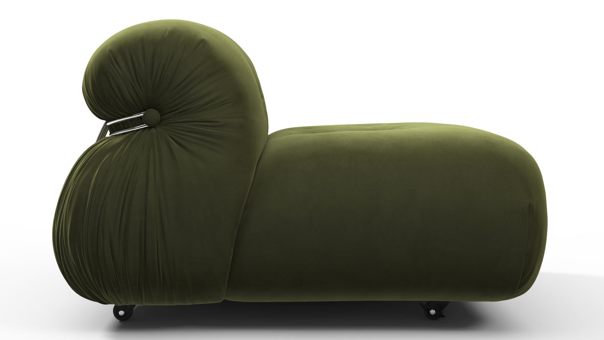 Soriana - Soriana Lounge Chair, Thyme Luxe Velvet