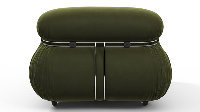 Soriana - Soriana Lounge Chair, Thyme Luxe Velvet