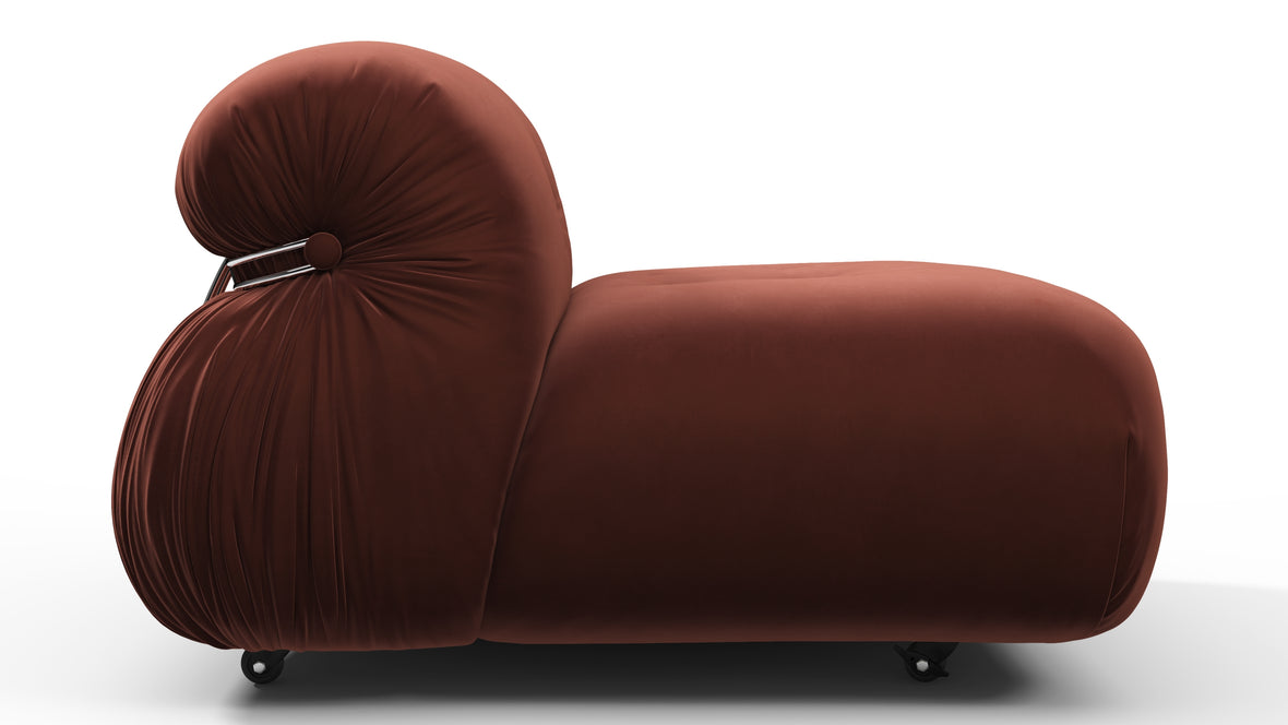 Soriana - Soriana Lounge Chair, Burgundy Velvet