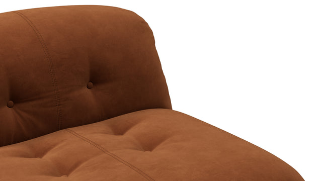 Soriana - Soriana Lounge Chair, Burnt Orange Vegan Suede