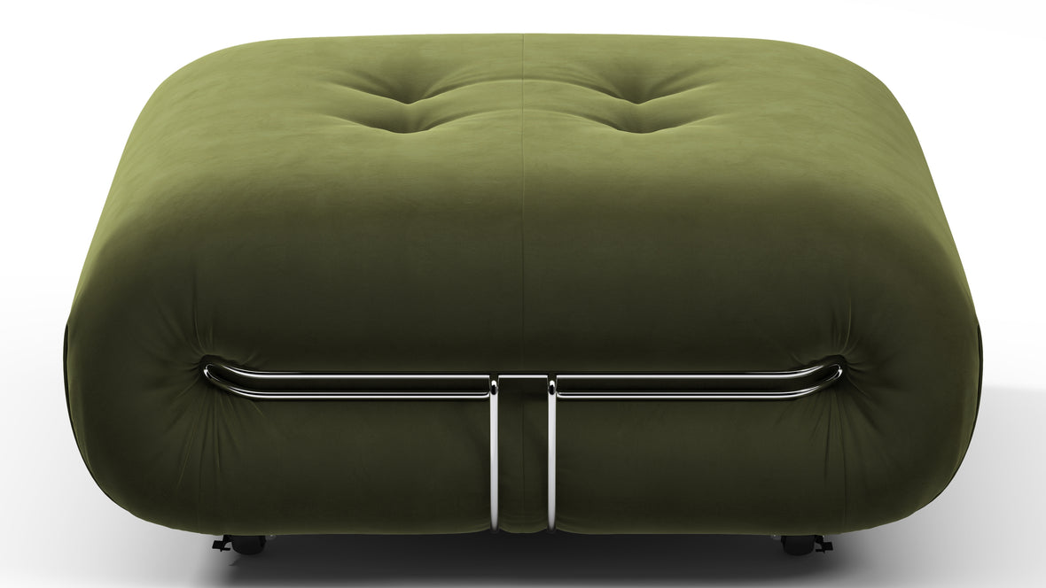 Soriana - Soriana Ottoman, Thyme Luxe Velvet