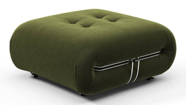 Soriana - Soriana Ottoman, Thyme Luxe Velvet