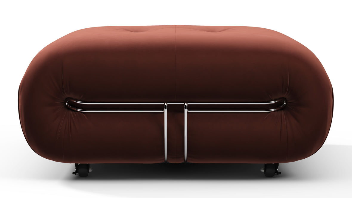 Soriana - Soriana Ottoman, Burgundy Velvet