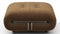 Soriana - Soriana Ottoman, Brown Vegan Suede