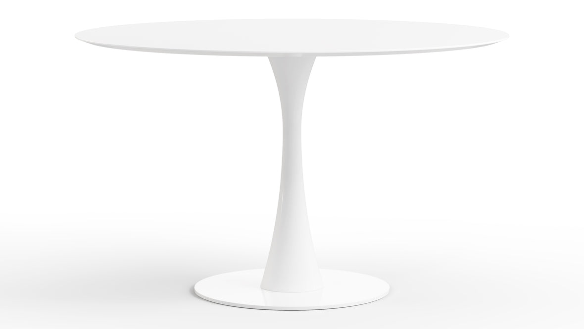 Aarhus - Aarhus Round Dining Table, White Lacquer, 47