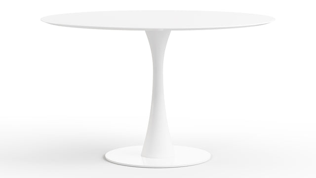 Aarhus - Aarhus Round Dining Table, White Lacquer, 47