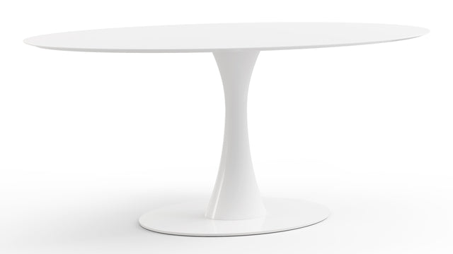 Aarhus - Aarhus Oval Dining Table, White Lacquer, 67