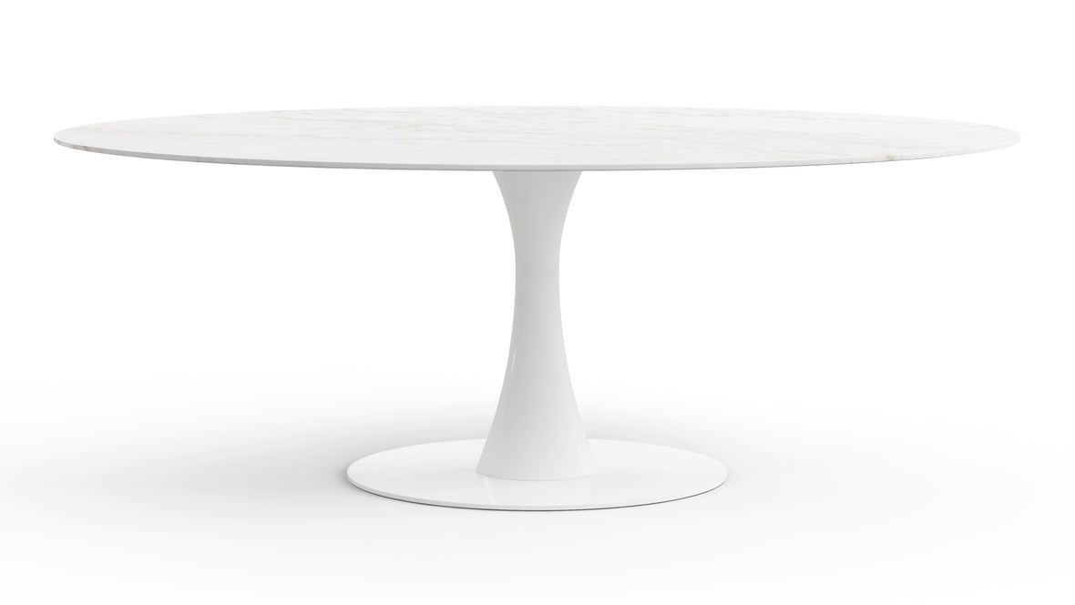 Aarhus - Aarhus Oval Dining Table, Calacatta Marble, 77