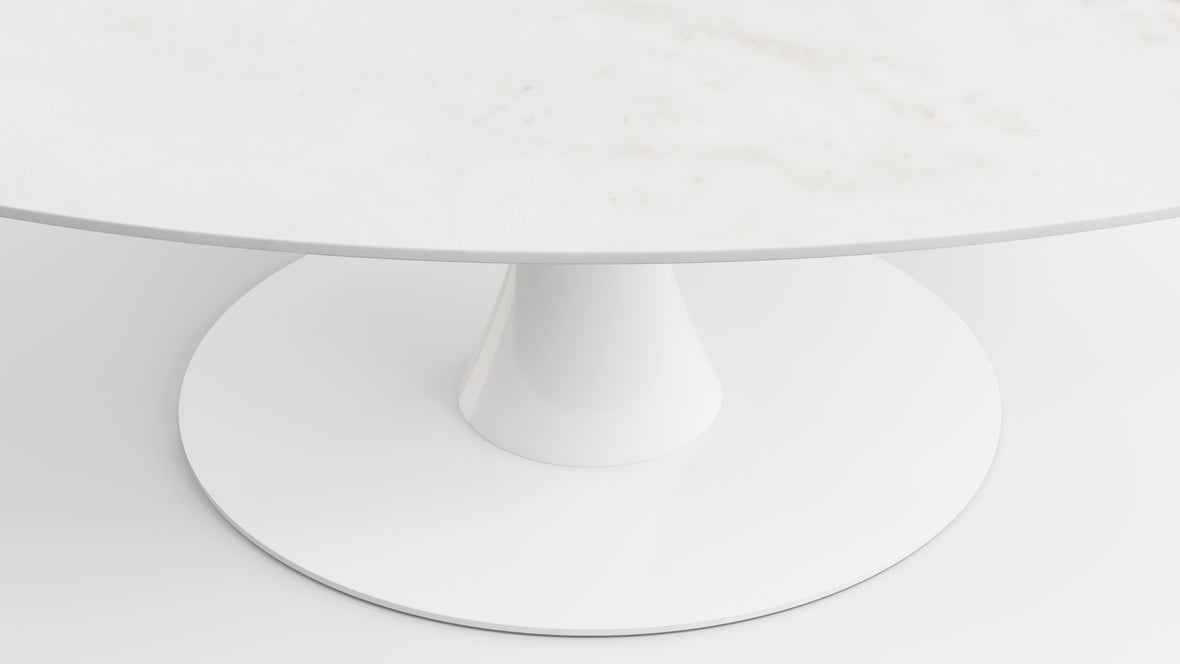 Aarhus - Aarhus Oval Dining Table, Calacatta Marble, 77