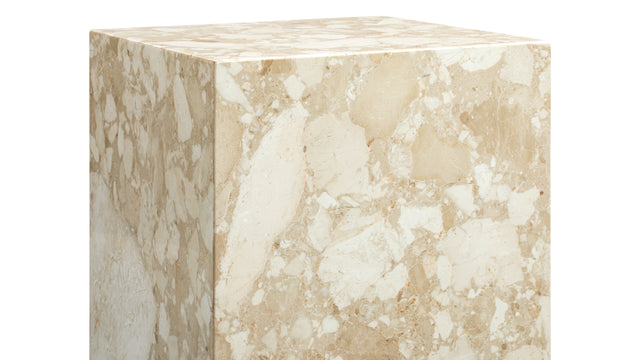 Plinth - Plinth Side Table, Kunis Breccia Marble