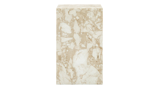 Plinth - Plinth Side Table, Kunis Breccia Marble