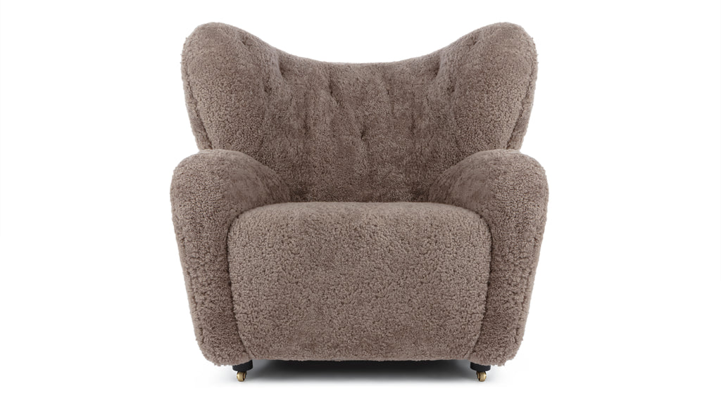 Tired Man Lounge Chair, Cappuccino Luxe Sheepskin | Interior Icons