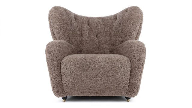 Tired Man - Tired Man Lounge Chair, Cappuccino Luxe Sheepskin