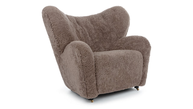 Tired Man - Tired Man Lounge Chair, Cappuccino Luxe Sheepskin