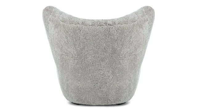 Tired Man - Tired Man Lounge Chair, Soft Gray Luxe Sheepskin