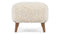 Yeti - Yeti Cabana Ottoman, White Long Hair Sherpa and Walnut