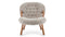 Clam - Clam Chair, Soft Gray Luxe Sheepskin