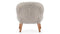 Clam - Clam Chair, Soft Gray Luxe Sheepskin