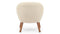 Clam - Clam Chair, White Short Hair Sherpa