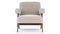 Jeanneret - Jeanneret Lounge Chair, Oyster Luxe Velvet