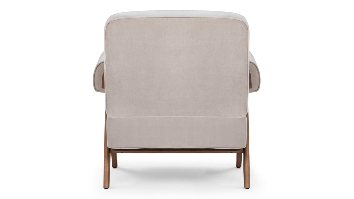 Jeanneret - Jeanneret Lounge Chair, Oyster Luxe Velvet