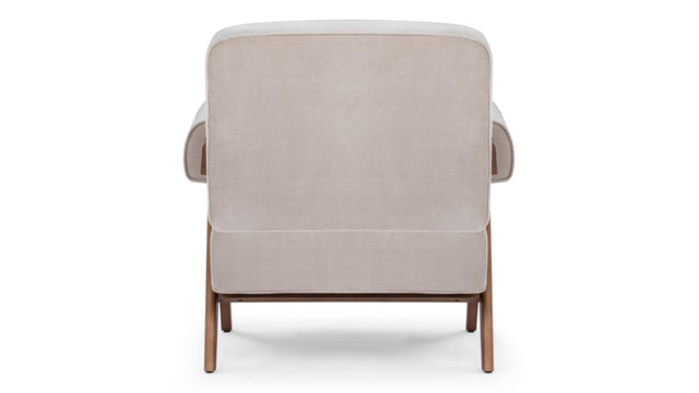 Jeanneret - Jeanneret Lounge Chair, Oyster Luxe Velvet