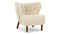 Petra - Petra Chair,  White Short Hair Sherpa