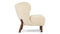 Petra - Petra Chair,  White Short Hair Sherpa