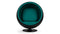 Ball - Ball Chair, Deep Sea Green Wool and Black