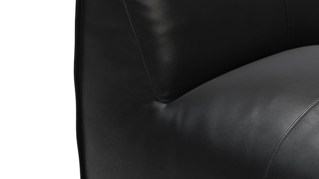 Leandro - Leandro Lounge Chair, Midnight Black Premium Leather