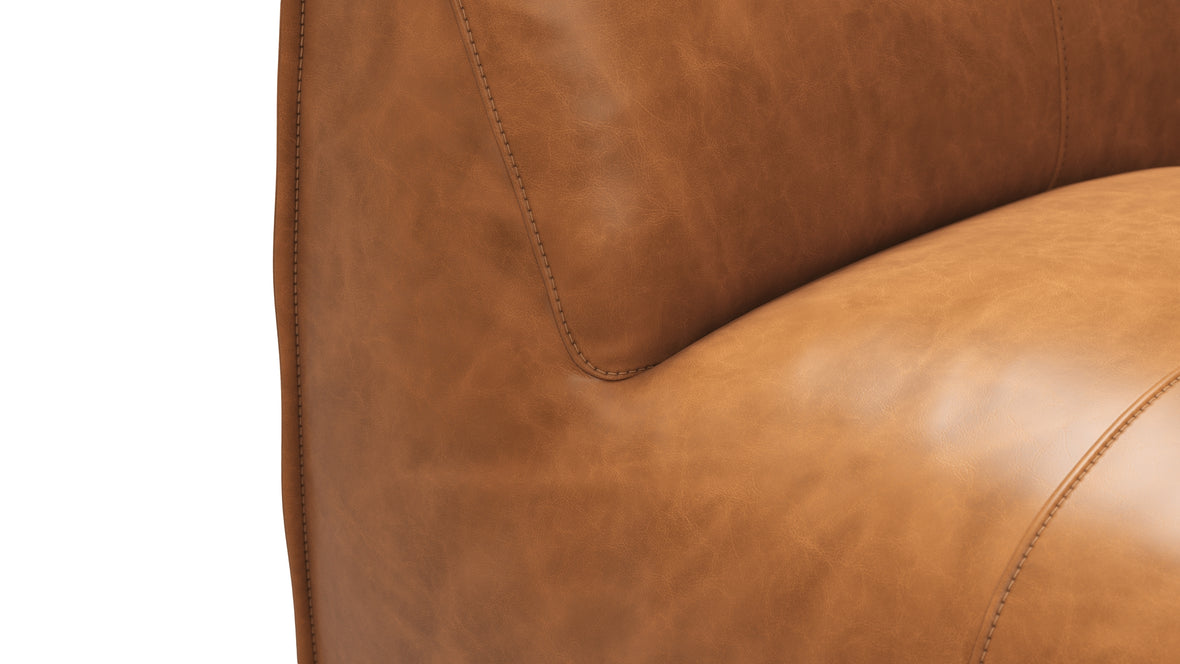 Leandro - Leandro Lounge Chair, Distressed Brown Premium Leather